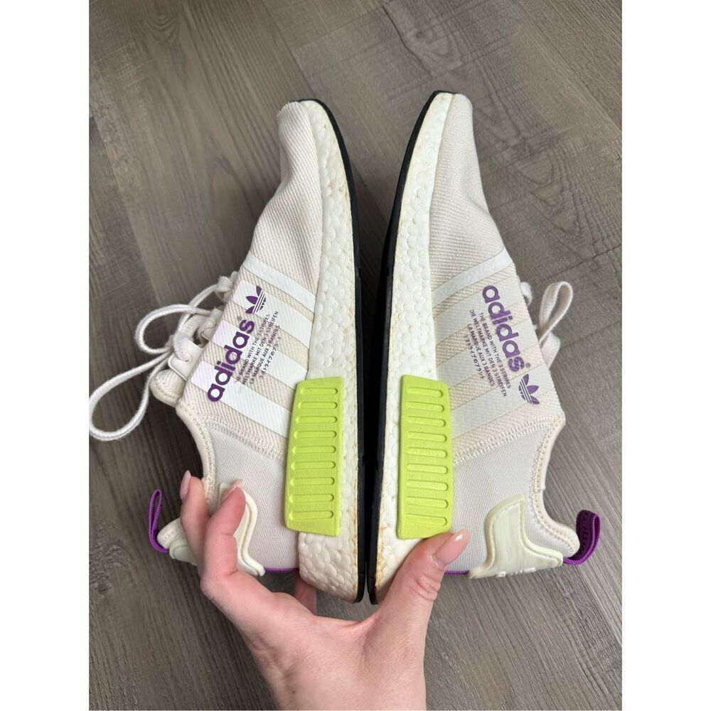 Adidas NMD R1 Boost Men’s Running Shoe Sneaker Size 9 Semi Solar White D96626 - Picture 5 of 10